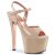 Pleaser Sandali SKY-309TT Vernice Nude/Nude-Dorato Rosa Cromato EU-35 / US-5