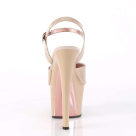 Pleaser Sandali SKY-309TT Vernice Nude/Nude-Dorato Rosa Cromato EU-37 / US-7