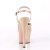 Pleaser Sandali SKY-309TT Vernice Nude/Nude-Dorato Rosa Cromato EU-37 / US-7