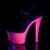 Pleaser Sandali SKY-309UVLG Vernice Nero/ Neon Rosa Acceso Glitter EU-37 / US-7