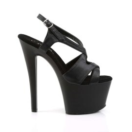 Pleaser Sandali SKY-330 Similpelle Nero/Nero Opaco EU-41 / US-11