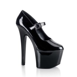 Pleaser Sandali SKY-387 Vernice Nero/Nero EU-35 / US-5