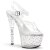 Pleaser Sandali STARDANCE-708 Trasparente/Trasparente-Argento Strass EU-37 / US-7