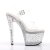 Pleaser Sandali STARDANCE-708 Trasparente/Trasparente-Argento Strass EU-37 / US-7