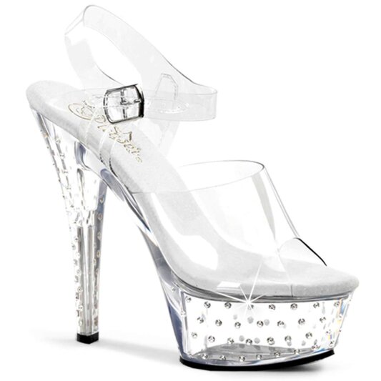 Pleaser Sandali STARDUST-608 Trasparente/Trasparente EU-35 / US-5
