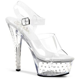 Pleaser Sandali STARDUST-608 Trasparente/Trasparente...