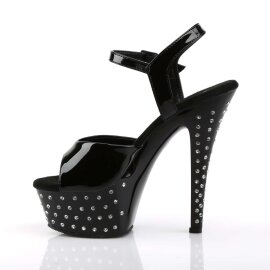 Pleaser Sandali STARDUST-609 Vernice Nero/Nero EU-41 / US-11