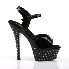 Pleaser Sandali STARDUST-609 Vernice Nero/Nero EU-41 / US-11