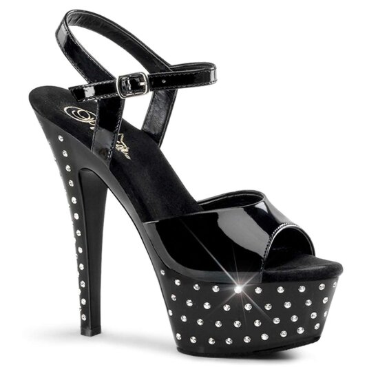 Pleaser Sandali STARDUST-609 Vernice Nero/Nero EU-37 / US-7