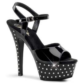 Pleaser Sandali STARDUST-609 Vernice Nero/Nero EU-37 / US-7
