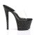 Pleaser Mules STARDUST-701 Trasparente/Nero EU-35 / US-5