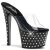 Pleaser Mules STARDUST-701 Trasparente/Nero EU-37 / US-7