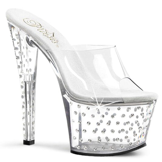Pleaser Mules STARDUST-701 Trasparente/Trasparente EU-35 / US-5