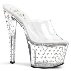 Pleaser Mules STARDUST-701 Trasparente/Trasparente EU-37...
