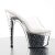 Pleaser Mules STARDUST-701 Trasparente/Argento Cromato EU-41 / US-11
