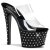 Pleaser Mules STARDUST-702 Trasparente/Nero EU-35 / US-5