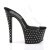 Pleaser Mules STARDUST-702 Trasparente/Nero EU-35 / US-5