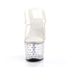 Pleaser Mules STARDUST-702 Trasparente/Trasparente EU-35...