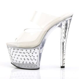 Pleaser Mules STARDUST-702 Trasparente/Trasparente EU-35 / US-5