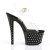 Pleaser Sandali STARDUST-708 Trasparente/Nero EU-41 /US-11