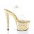 Pleaser Sandali STARDUST-708 Trasparente/Dorato Cromato EU-41 /US-11