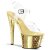 Pleaser Sandali STARDUST-708 Trasparente/Dorato Cromato EU-38 /US-8
