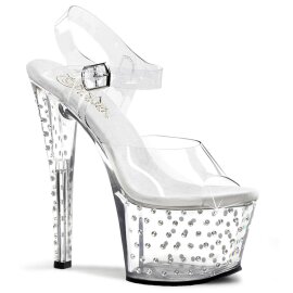 Pleaser Sandali STARDUST-708 Trasparente/Trasparente...