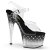 Pleaser Sandali STARDUST-708T Trasparente/Nero-Trasparente EU-35 / US-5