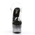 Pleaser Sandali STARDUST-708T Trasparente/Nero-Trasparente EU-35 / US-5