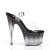 Pleaser Sandali STARDUST-708T Trasparente/Nero-Trasparente EU-37 / US-7