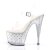 Pleaser Sandali STARDUST-708T Trasparente/Argento Strass EU-37 / US-7