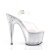 Pleaser Sandali STARDUST-708T Trasparente/Argento Strass EU-37 / US-7