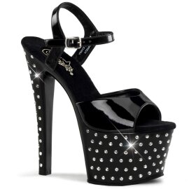 Pleaser Sandali STARDUST-709 Vernice Nero/Nero EU-41 / US-11