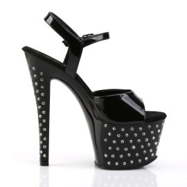 Pleaser Sandali STARDUST-709 Vernice Nero/Nero EU-35 / US-5
