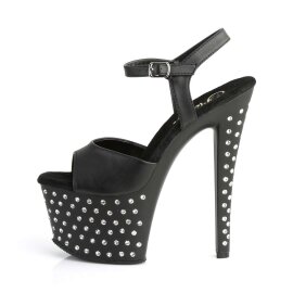 Pleaser Sandali STARDUST-709 Similpelle Nero/Nero Opaco EU-35 / US-5