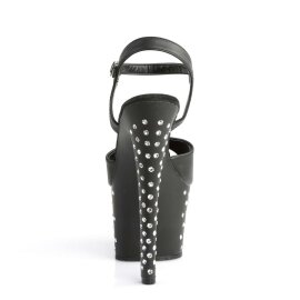 Pleaser Sandali STARDUST-709 Similpelle Nero/Nero Opaco EU-35 / US-5