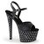 Pleaser Sandali STARDUST-709 Similpelle Nero/Nero Opaco EU-35 / US-5