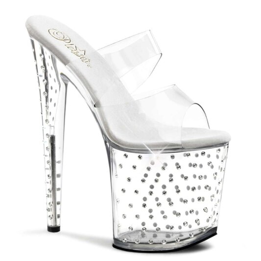 Pleaser Mules STARDUST-802 Trasparente/Trasparente EU-35 / US-5