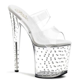 Pleaser Mules STARDUST-802 Trasparente/Trasparente EU-37...