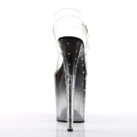 Pleaser Sandali STARDUST-808T Trasparente/Nero-Trasparente EU-35 / US-5