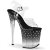 Pleaser Sandali STARDUST-808T Trasparente/Nero-Trasparente EU-35 / US-5