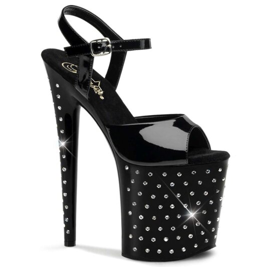 Pleaser Sandali STARDUST-809 Vernice Nero/Nero EU-37 / US-7