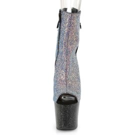 Pleaser Stivaletti UNICORN-1018G Viola-Blu Glitter/Nero EU-35 / US-5