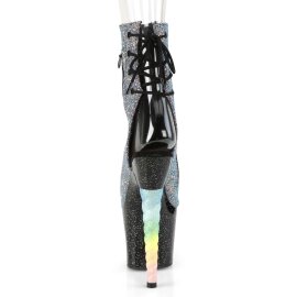 Pleaser Stivaletti UNICORN-1018G Viola-Blu Glitter/Nero EU-35 / US-5