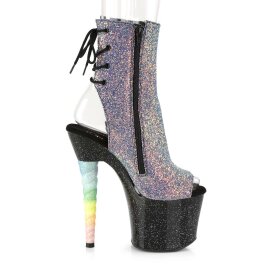Pleaser Stivaletti UNICORN-1018G Viola-Blu Glitter/Nero EU-35 / US-5