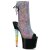 Pleaser Stivaletti UNICORN-1018G Viola-Blu Glitter/Nero EU-35 / US-5