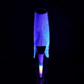 Pleaser Stivaletti UNICORN-1020G Viola-Blu Glitter/Nero EU-36 / US-6
