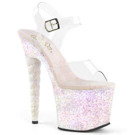 Pleaser Sandali UNICORN-708LG Trasparente/Opale Multi...