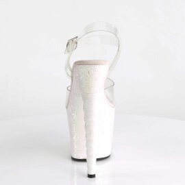 Pleaser Sandali UNICORN-708LG Trasparente/Opale Multi Glitter EU-40 / US-10