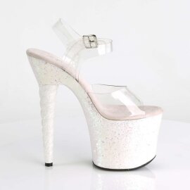 Pleaser Sandali UNICORN-708LG Trasparente /Opale Multi Glitter EU-41 / US-11